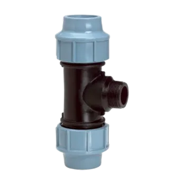 Unidelta PP T-stuk met buitendraad, 25 x 3/4''  x 25