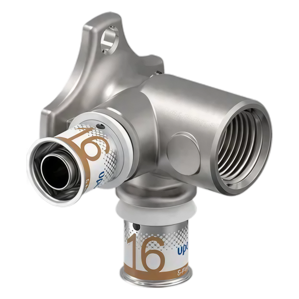 Uponor S-Press Plus Aqua pers dubbele muurplaat 90° 16x1/2"b