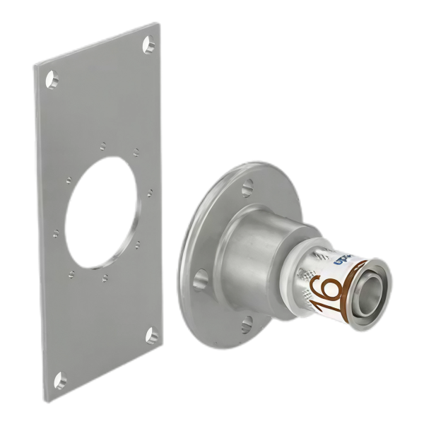 Uponor S-Press Plus Aqua pers muurdoorvoer recht 16mmx1/2"bi