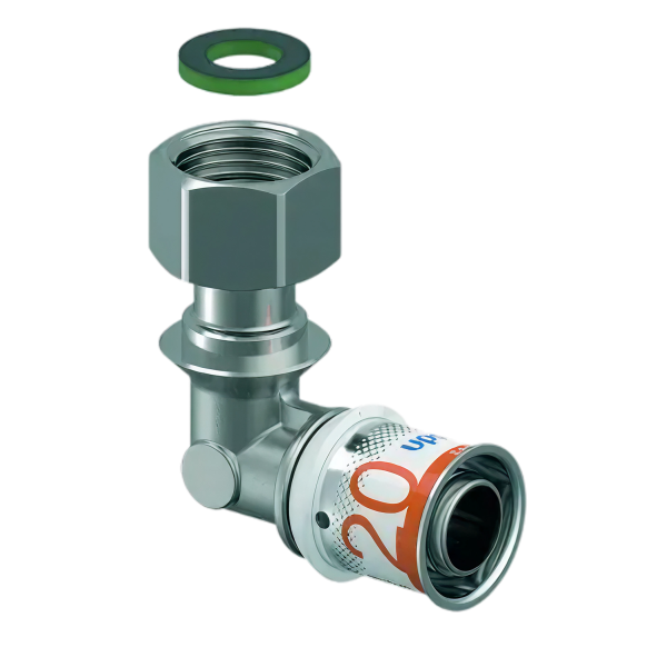 Uponor S-Press Plus pers knie + wartel bi.dr. 20 x 1/2"