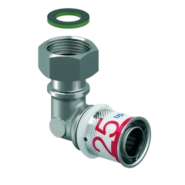 Uponor S-Press Plus pers knie + wartel bi.dr. 25 x 3/4"