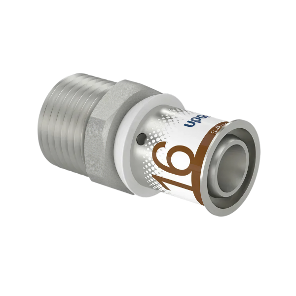 Uponor S-Press Plus pers puntstuk 16mm x 1/2"bu