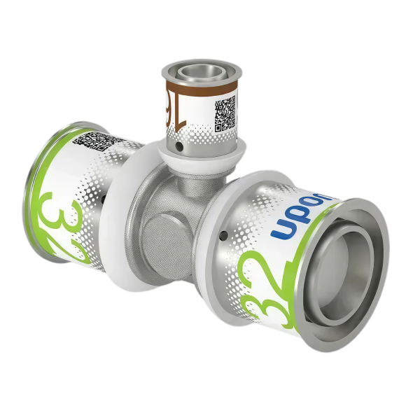 Uponor S-Press Plus pers T-stuk verlopend 32x16x32mm