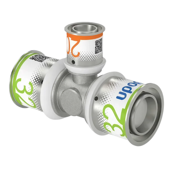 Uponor S-Press Plus pers T-stuk verlopend 32x20x32mm