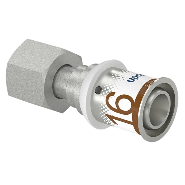 Uponor S-Press Plus schroefkoppeling 16mmx3/8" m.wartel bi.d