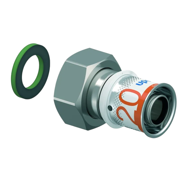Uponor S-Press Plus schroefkoppeling wartel bi.dr. 20mmx3/4"