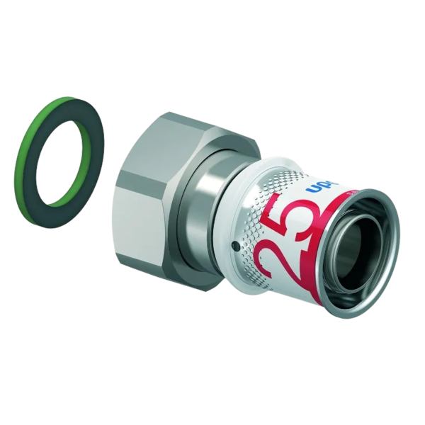 Uponor S-Press Plus schroefkoppeling wartel bi.dr. 25mm x1"