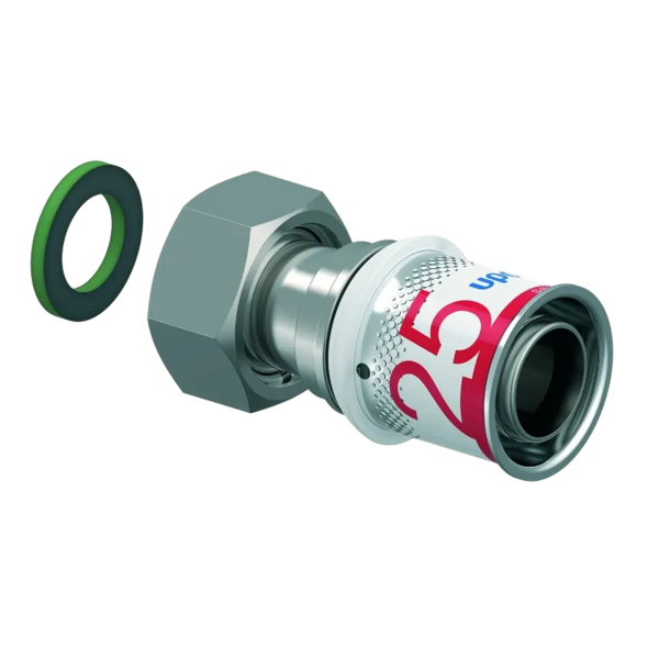 Uponor S-Press Plus schroefkoppeling wartel bi.dr. 25mmx3/4"
