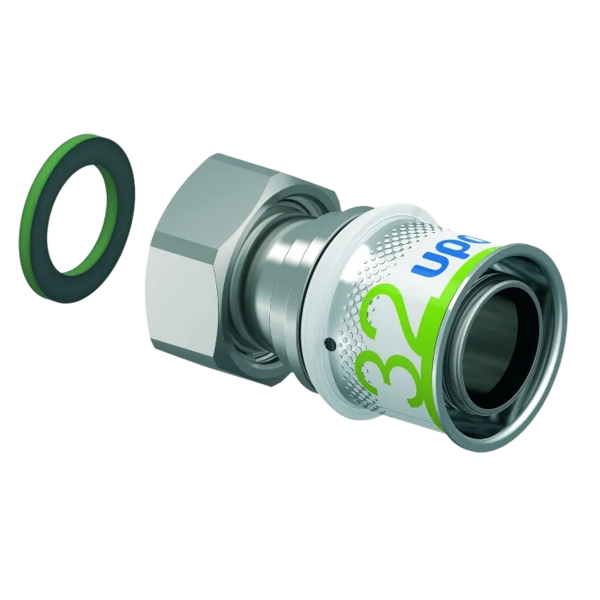 Uponor S-Press Plus schroefkoppeling wartel bi.dr. 32mmx1"