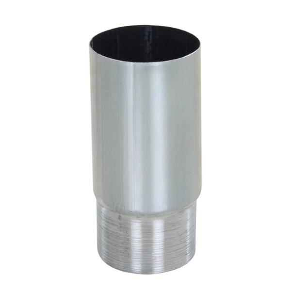 Zink hwa verlengde mof 80mm, mof x verjongd spie